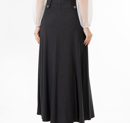 Unique Gores Maxi Flared Skirt - G - Line