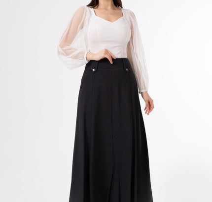 Unique Gores Maxi Flared Skirt - G - Line