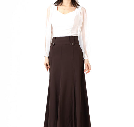 Unique Gores Maxi Flared Skirt - G - Line