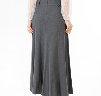 Unique Gores Maxi Flared Skirt - G - Line