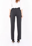 Relaxed Fit Womens Dress Pants - Straight Leg Cut with Zipper Closure