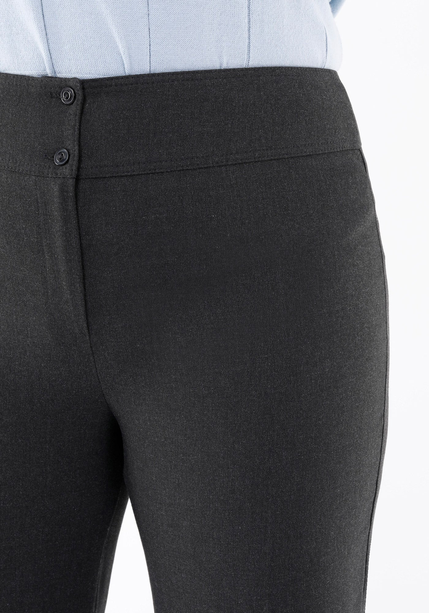 Betabrand Yoga Dress Pants Size Medium Charcoal Gray Straight Leg Stretch