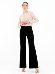 Black Bootcut Pants - High Waisted Flare Trousers
