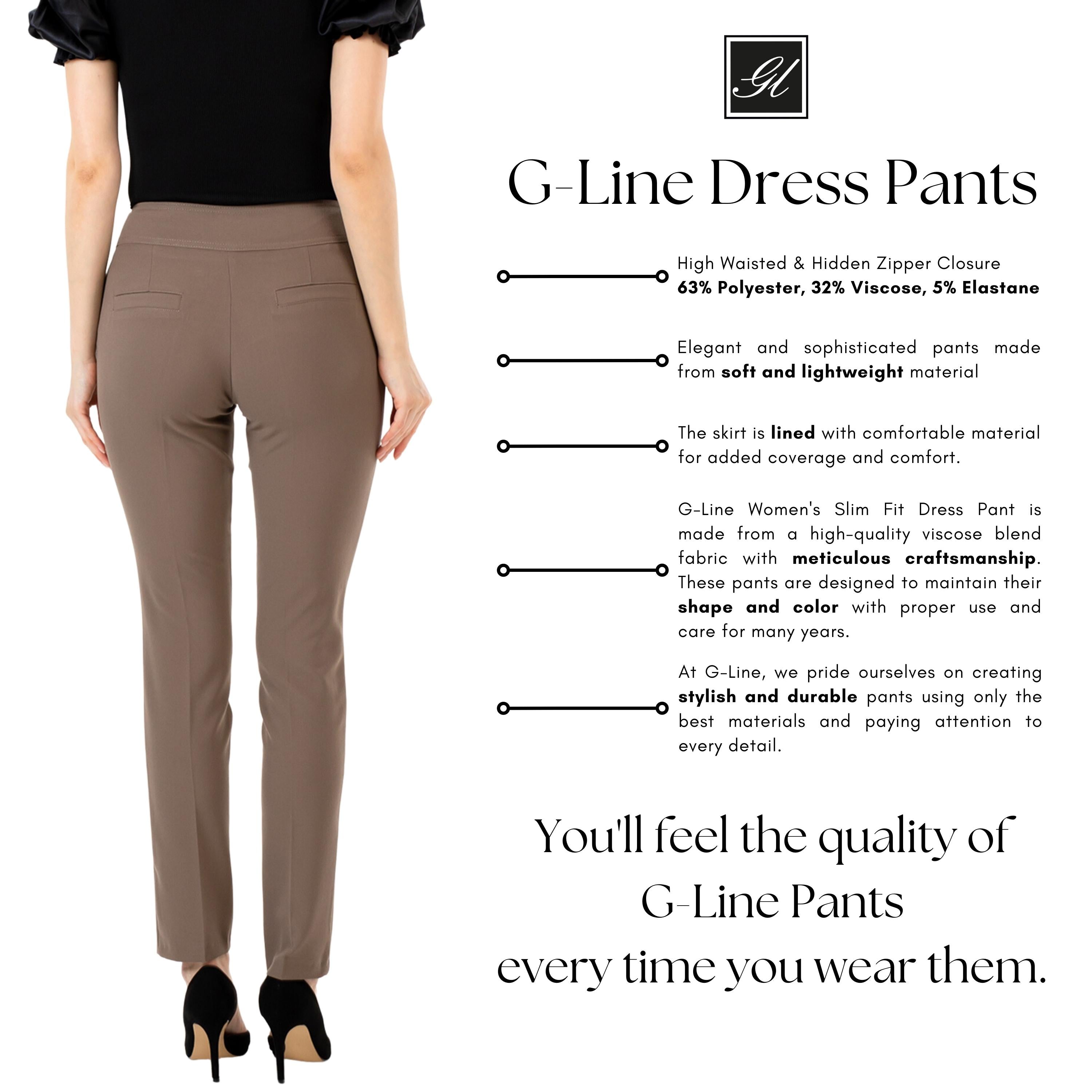 Mink Dress Pants Comfort High Waist Straight Leg Pants for Women G-Line