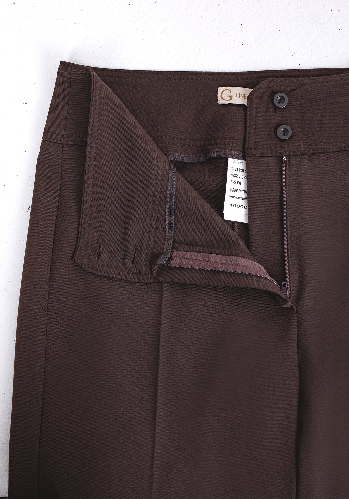 Brown Straight Leg Fit All Day Comfortable Dress Pants G-Line