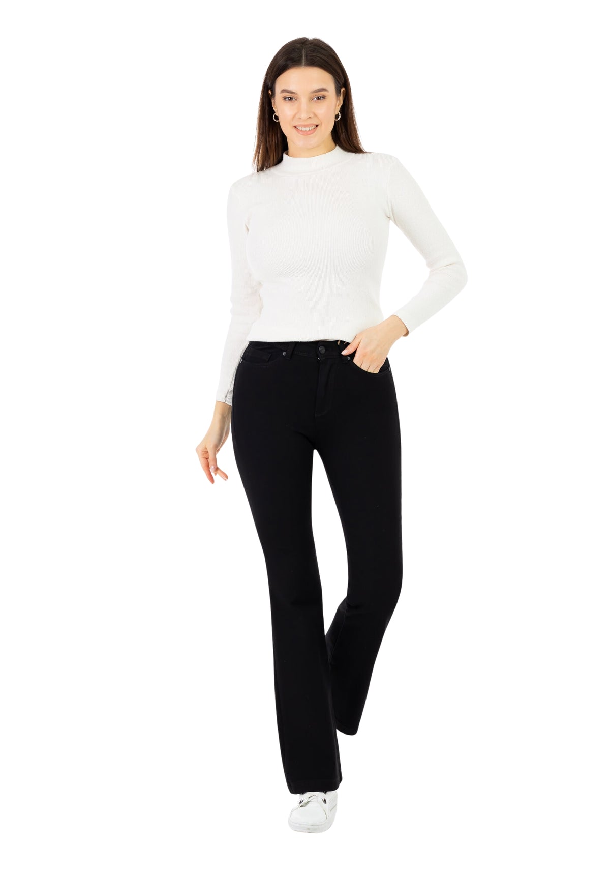 Black Flared Bootcut Jeans for Women