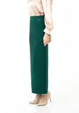 Emerald Green Maxi Back Slitted Pencil Skirt G-Line
