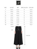 Black A-Line Style Comfy Maxi Dress Skirt G-Line