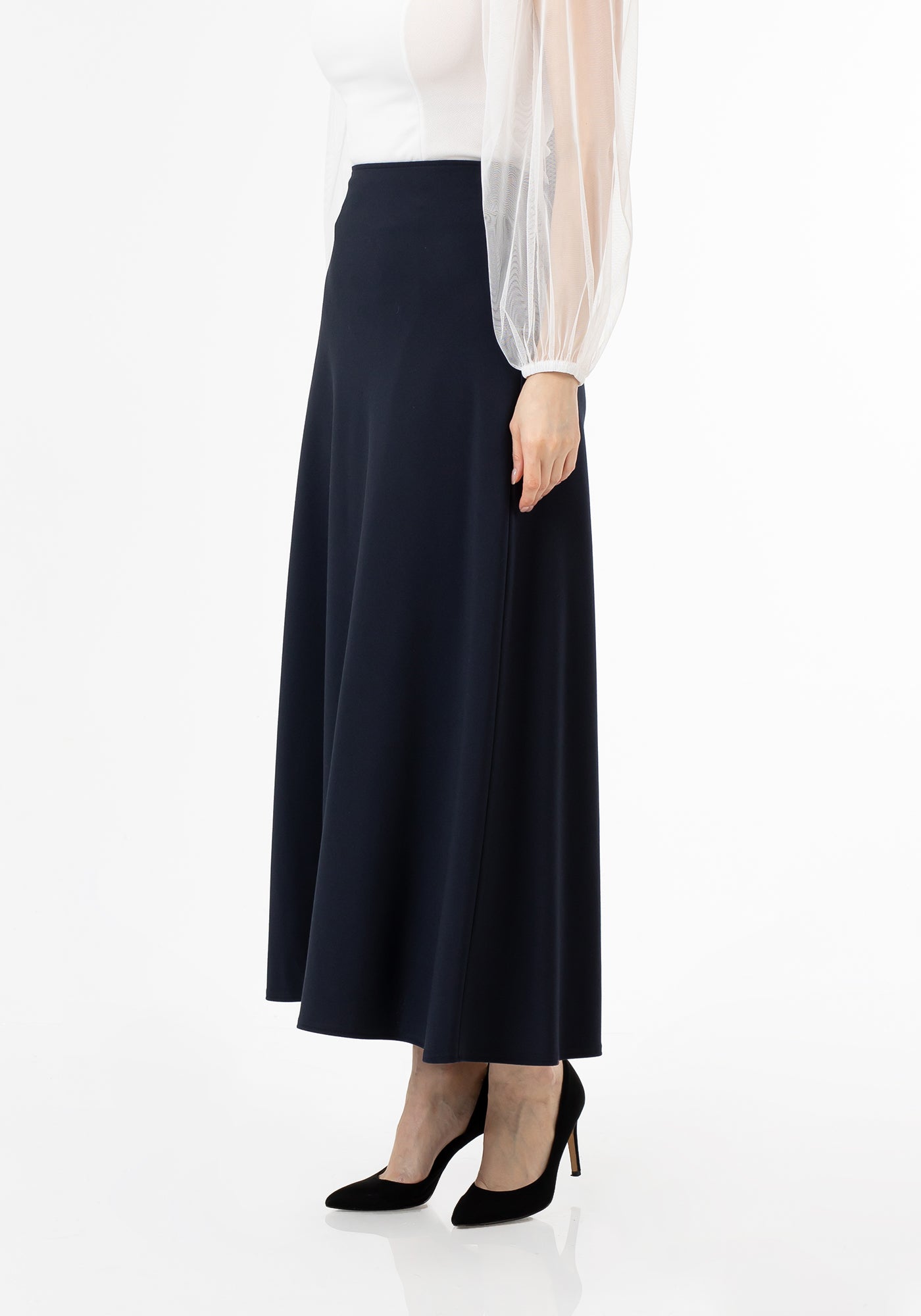 G-Line Navy A-Line Style Comfy Maxi Dress Skirt
