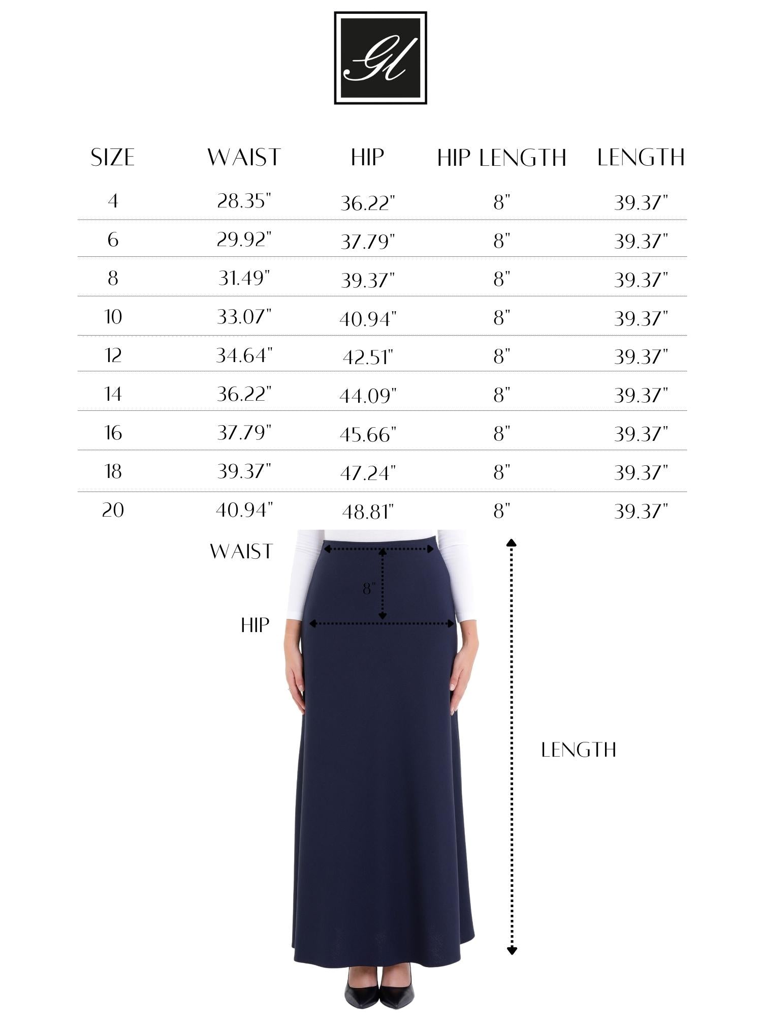 G-Line Navy A-Line Style Comfy Maxi Dress Skirt G-Line