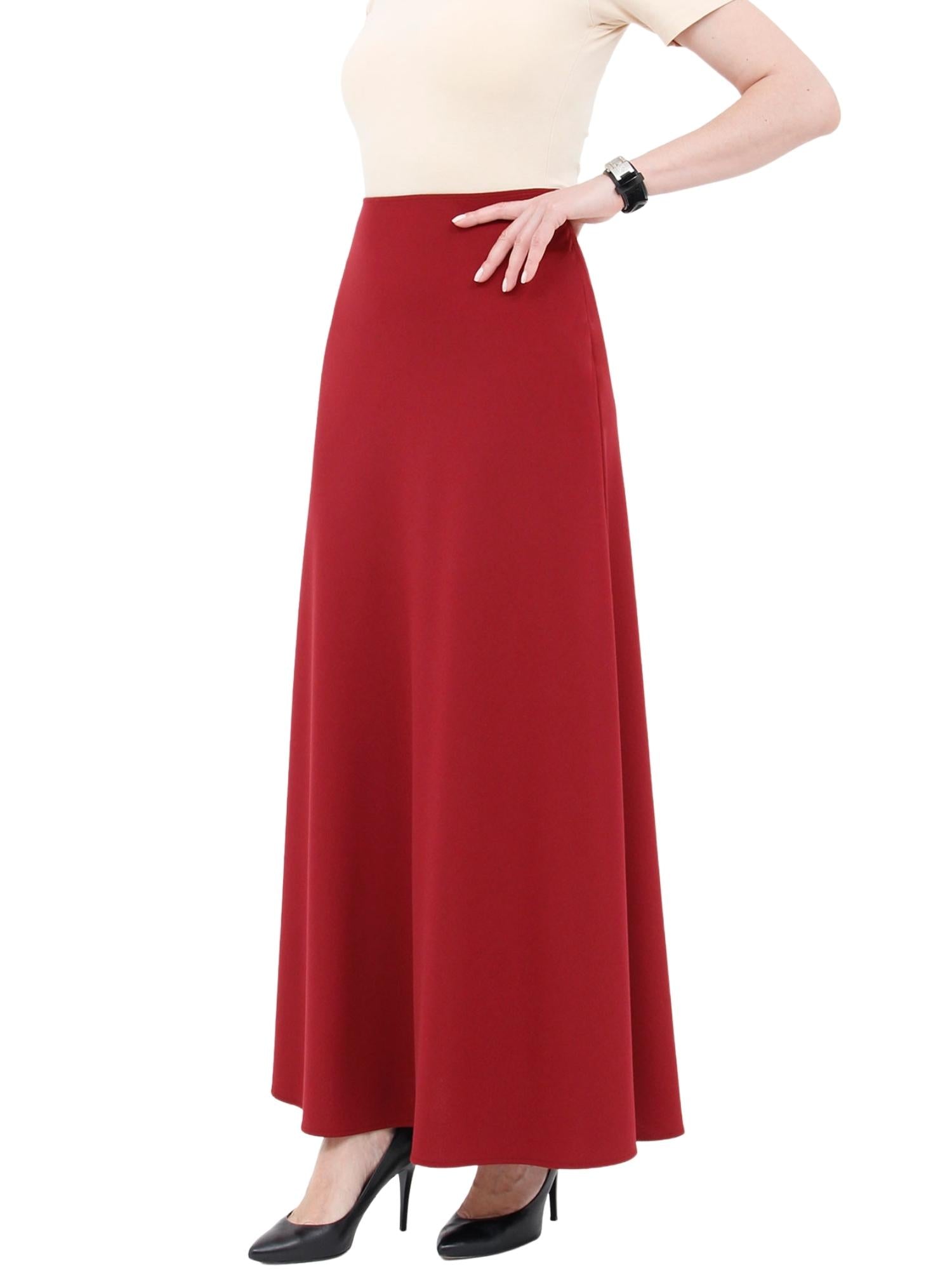 G-Line Burgundy A-Line Style Comfy Maxi Dress Skirt G-Line