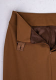 Copper Back Vented Midi Pencil Skirt G-Line