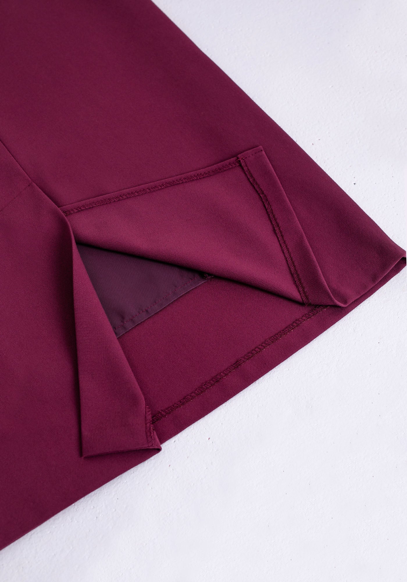 Dusty Rose Back Vented Midi Pencil Skirt for Women G-Line