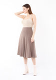Mink Eight Gore Calf Length Midi Skirt for Every Occasion