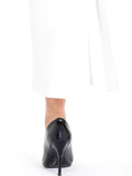 Ecru Ankle Length Women's Plus Size Back Split Maxi Skirt G-Line