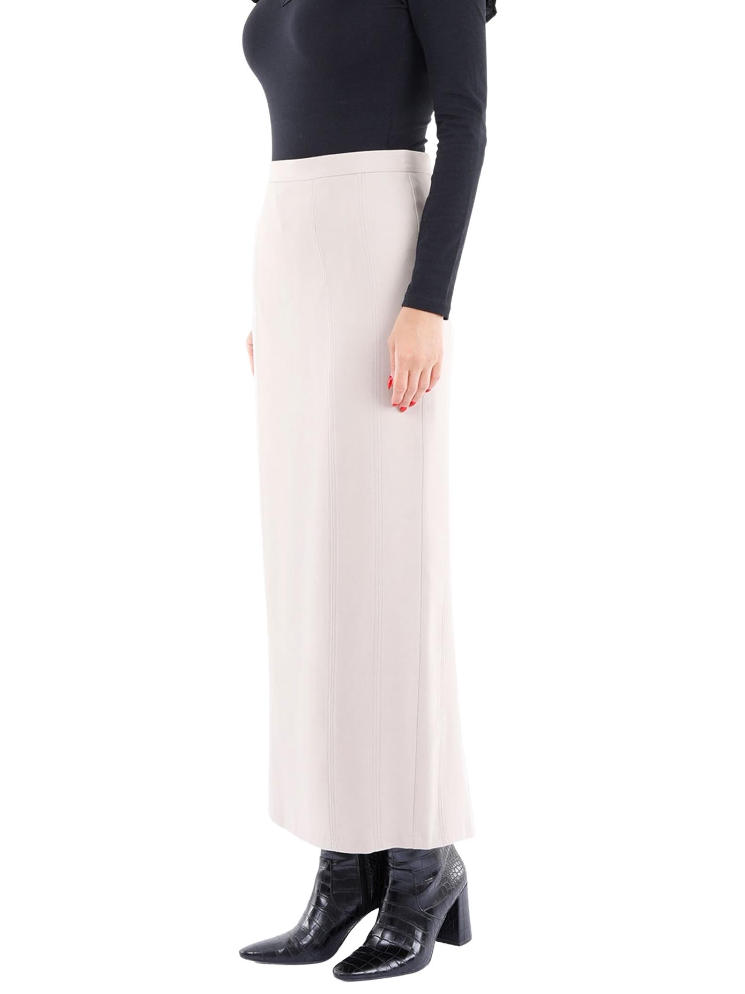 Stone Ankle Length Women's Plus Size Back Split Maxi Skirt G-Line