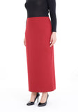 Women's Oversized Burgundy Maxi Pencil Skirt