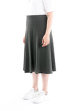 Khaki Eight Gore Calf Length Midi Skirt for Every Occasion G-Line