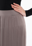Guzella Women's Thin Plisse High Waisted Pleated Mink Midi Skirt Guzella