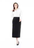 Guzella Black Midi Pencil Skirt - Elegant Office Wear Guzella