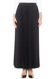 Black Pleated Maxi Skirt with Flowing Plisse Design Guzella