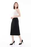 Black Straight Midi Skirt G-Line