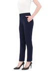 Dress Pants for Women Comfort High Waist Straight Leg Pants (Navy) G-Line