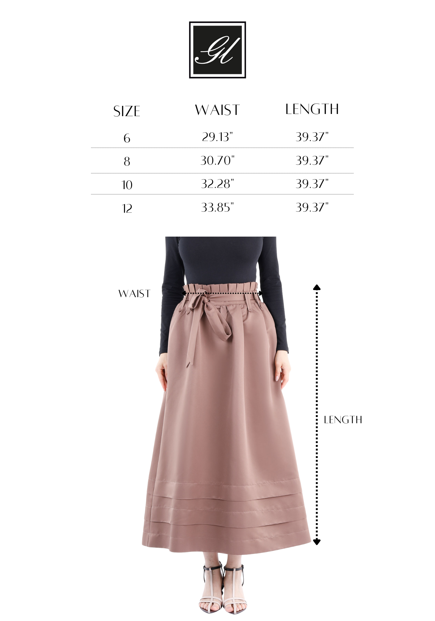 Paper Bag Flared A-Line Maxi Skirt With Pockets And Belt Guzella