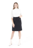 Guzella Women’s Comfy High Waist Black Pencil Skirt with Pocket Guzella