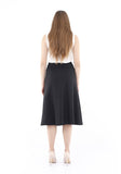 Guzella Women’s High Waist Black Midi Skirt with Special Belt Design Guzella
